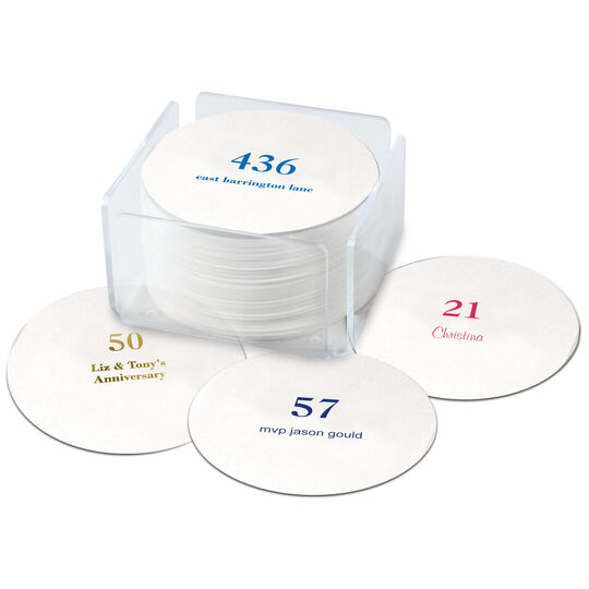 Design Your Own Big Number Round Coasters
